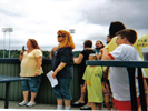 Kim Fischer, Teamster member and employee of Central PA Teamsters Health & Welfare Fund, sings the National Anthem at the 2009 Labor Day festivities